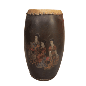 TAMBOUR DOUBLE PEAU CHINOIS DÉCORÉ