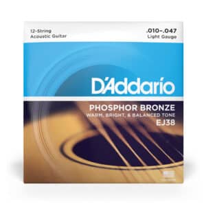 JEU 12 CORDES D'ADDARIO PHOSPHOR BRONZE LIGHT 10/47