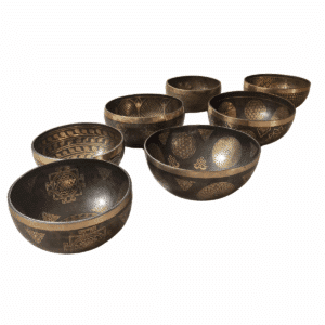 SET DE 7 BOLS PLANÉTAIRES DÉCORÉS