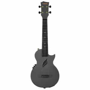 UKULELE CASCHA CONCERT CARBON NOIR ELECTRO EN HOUSSE